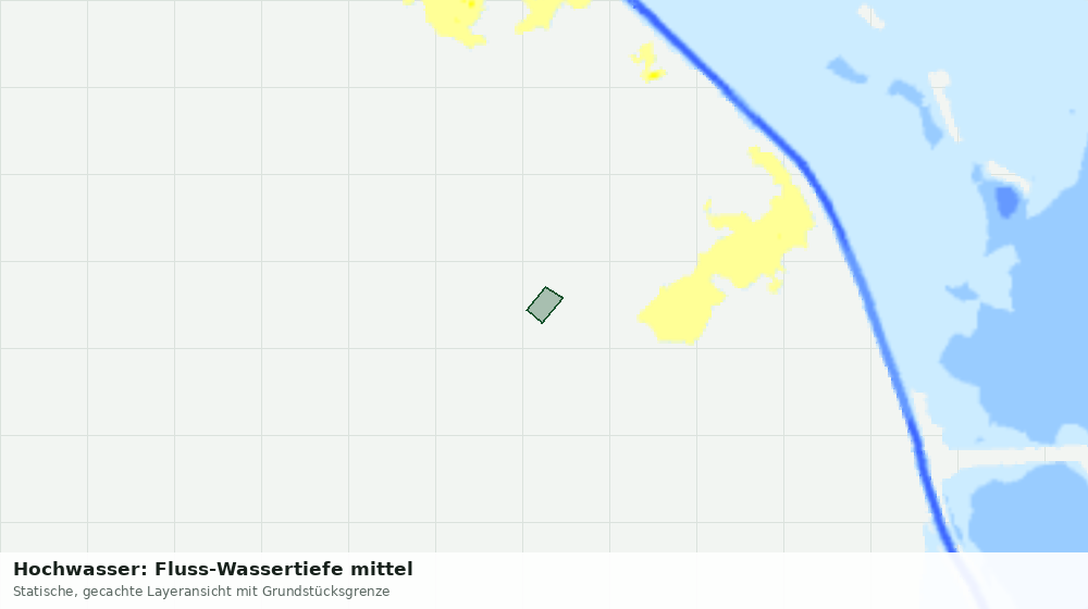 Statische Kartenansicht: Hochwasser: Fluss-Wassertiefe mittel