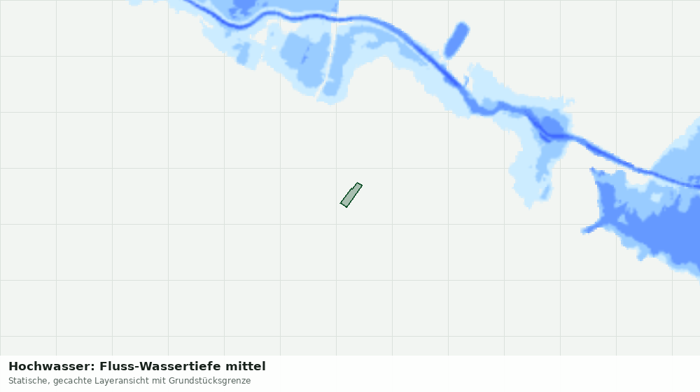 Statische Kartenansicht: Hochwasser: Fluss-Wassertiefe mittel