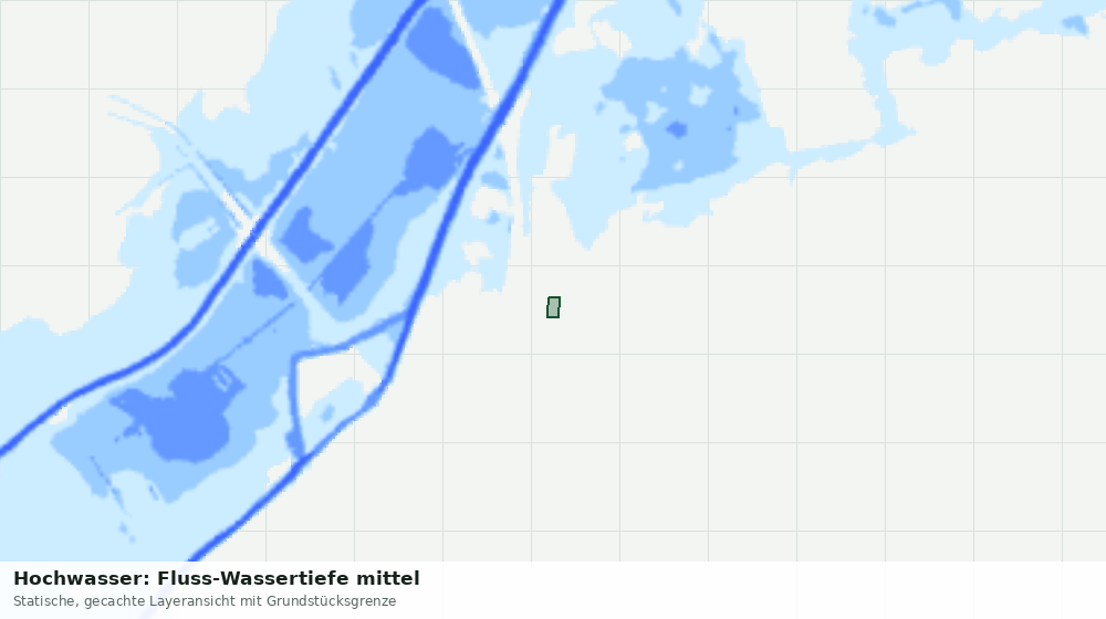 Statische Kartenansicht: Hochwasser: Fluss-Wassertiefe mittel