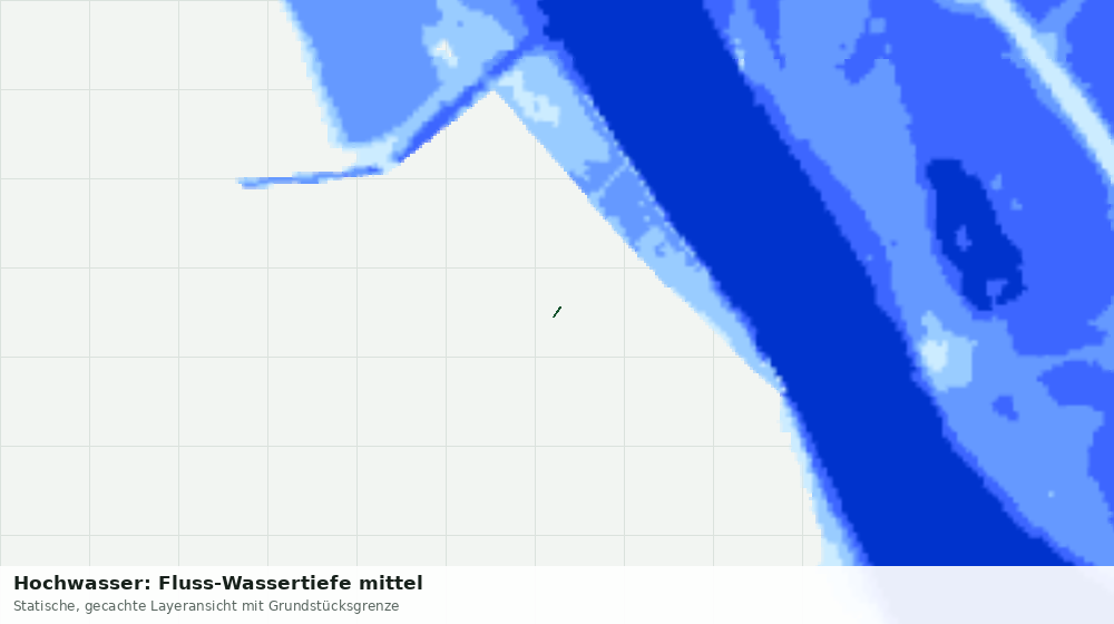 Statische Kartenansicht: Hochwasser: Fluss-Wassertiefe mittel
