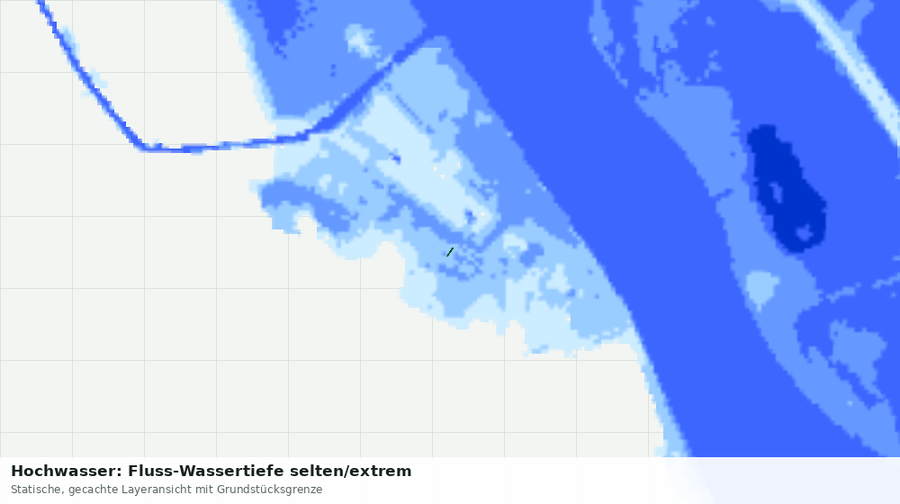 Statische Kartenansicht: Hochwasser: Fluss-Wassertiefe selten/extrem
