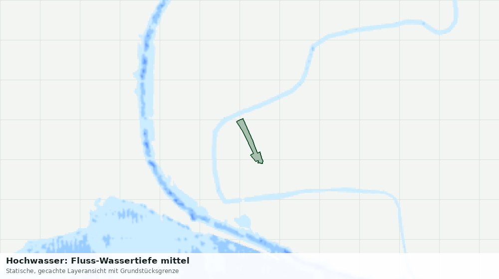 Statische Kartenansicht: Hochwasser: Fluss-Wassertiefe mittel