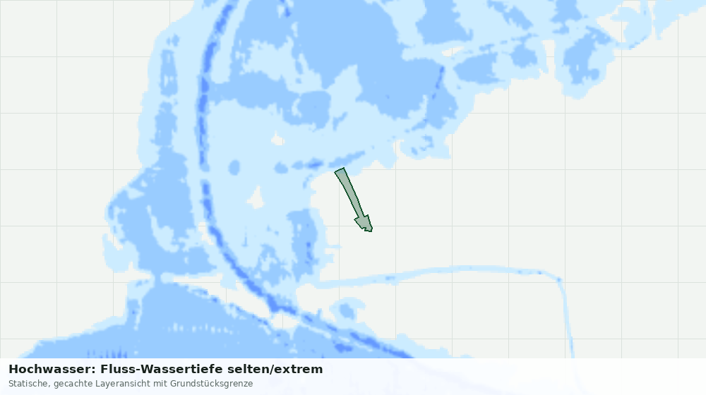 Statische Kartenansicht: Hochwasser: Fluss-Wassertiefe selten/extrem