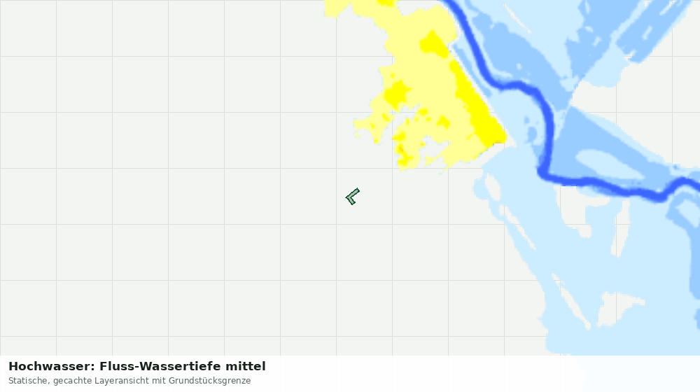 Statische Kartenansicht: Hochwasser: Fluss-Wassertiefe mittel