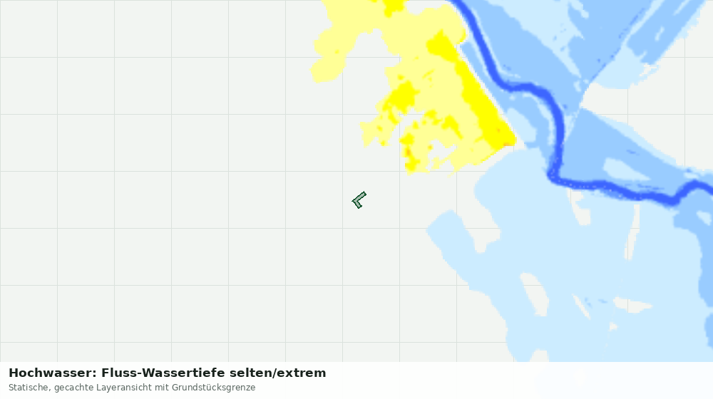 Statische Kartenansicht: Hochwasser: Fluss-Wassertiefe selten/extrem