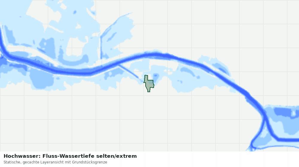 Statische Kartenansicht: Hochwasser: Fluss-Wassertiefe selten/extrem