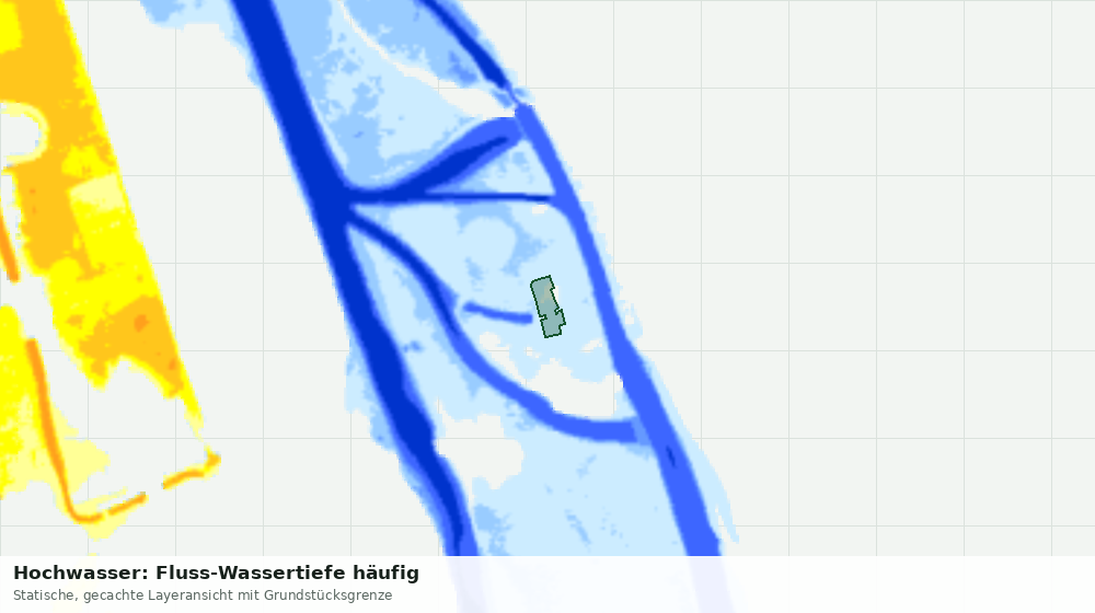 Statische Kartenansicht: Hochwasser: Fluss-Wassertiefe häufig