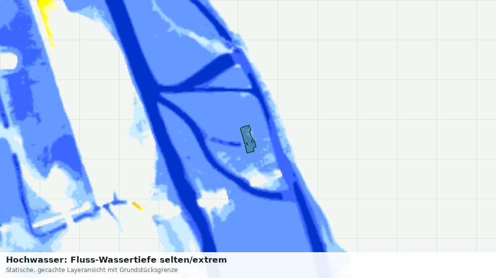 Statische Kartenansicht: Hochwasser: Fluss-Wassertiefe selten/extrem