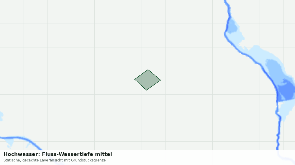 Statische Kartenansicht: Hochwasser: Fluss-Wassertiefe mittel