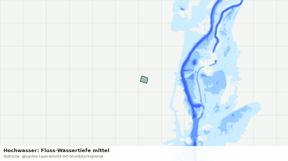 Statische Kartenansicht: Hochwasser: Fluss-Wassertiefe mittel