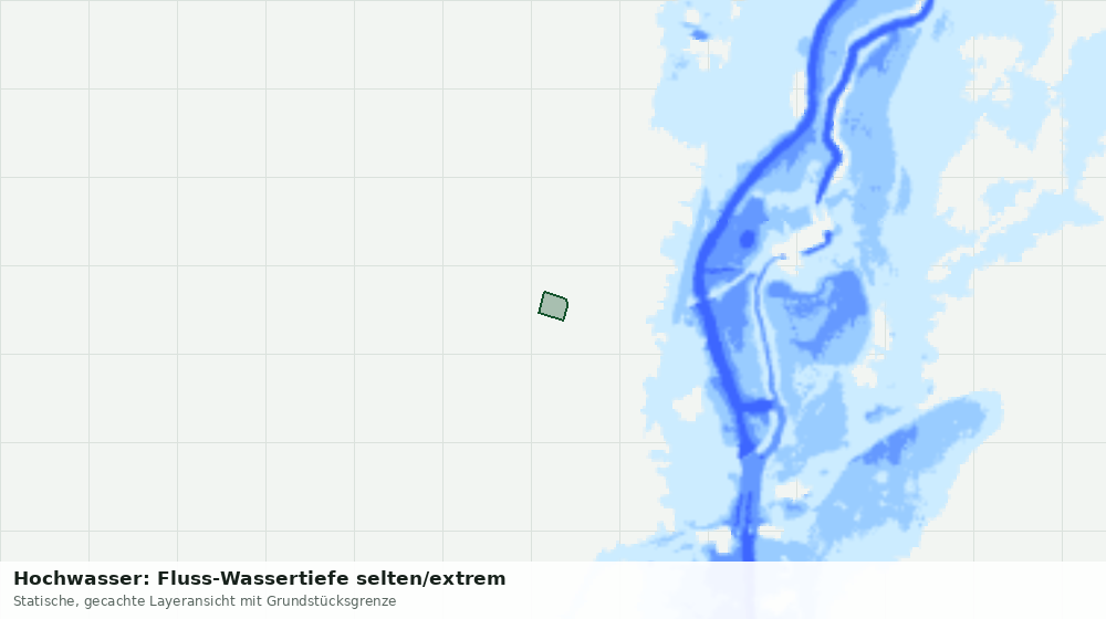 Statische Kartenansicht: Hochwasser: Fluss-Wassertiefe selten/extrem