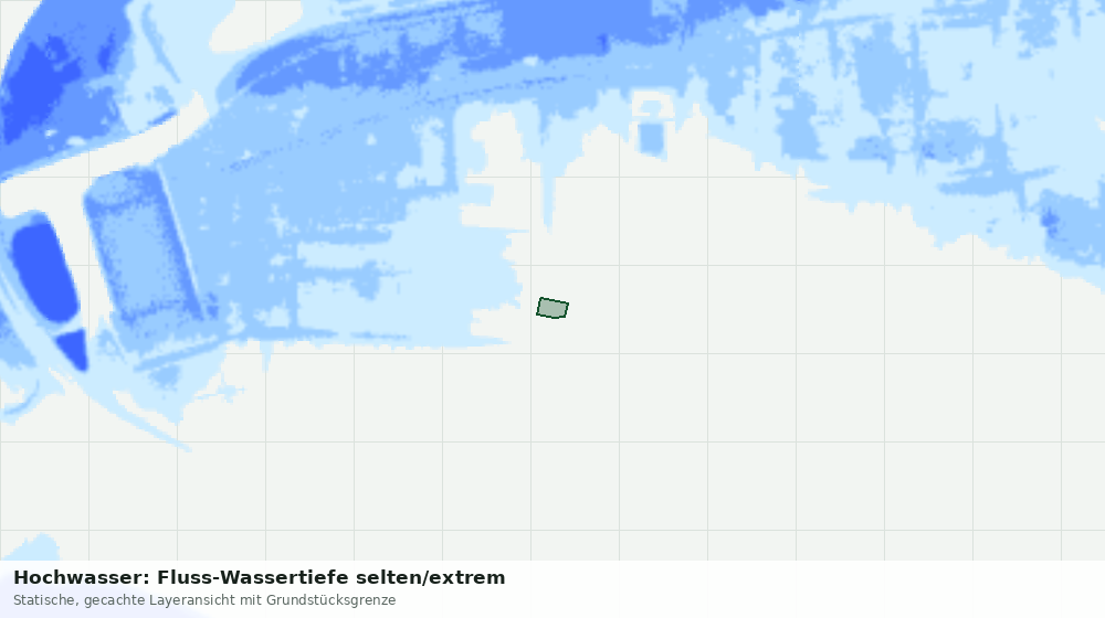 Statische Kartenansicht: Hochwasser: Fluss-Wassertiefe selten/extrem