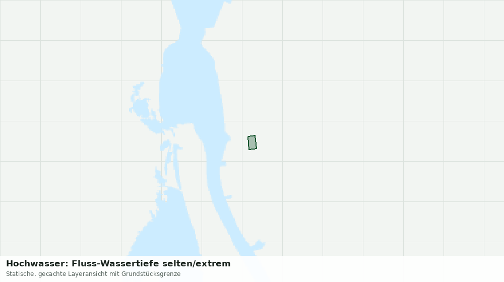 Statische Kartenansicht: Hochwasser: Fluss-Wassertiefe selten/extrem