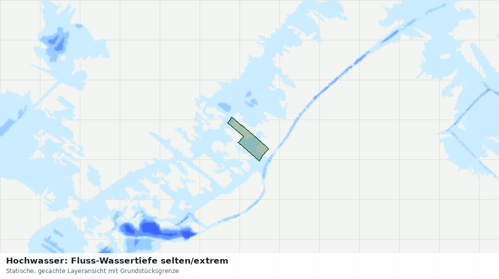 Statische Kartenansicht: Hochwasser: Fluss-Wassertiefe selten/extrem