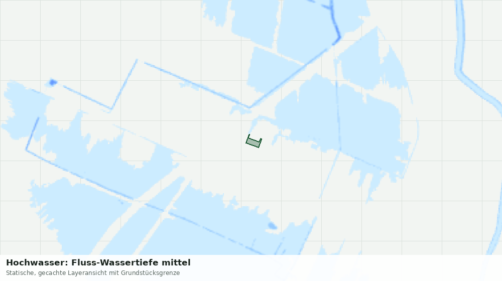 Statische Kartenansicht: Hochwasser: Fluss-Wassertiefe mittel