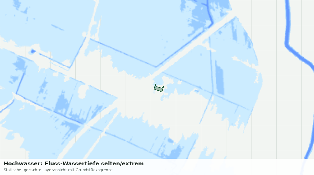 Statische Kartenansicht: Hochwasser: Fluss-Wassertiefe selten/extrem