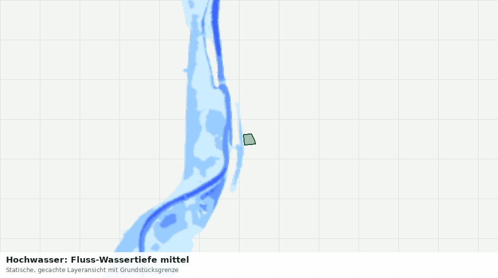 Statische Kartenansicht: Hochwasser: Fluss-Wassertiefe mittel
