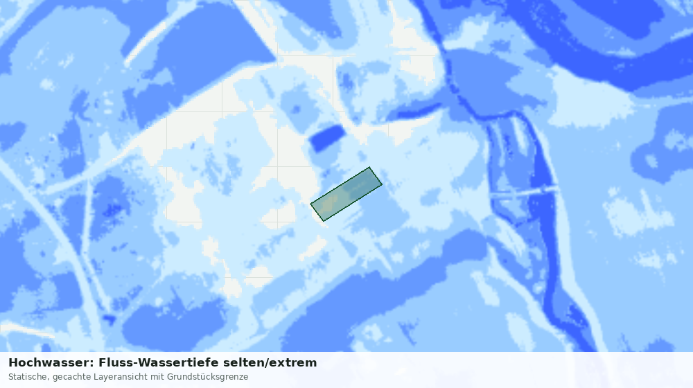 Statische Kartenansicht: Hochwasser: Fluss-Wassertiefe selten/extrem