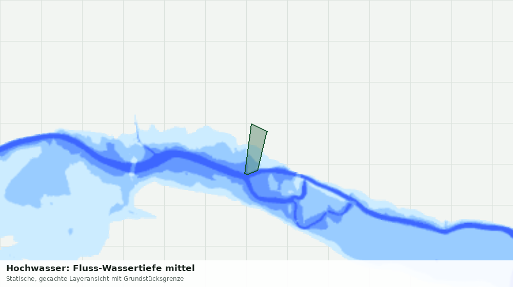 Statische Kartenansicht: Hochwasser: Fluss-Wassertiefe mittel