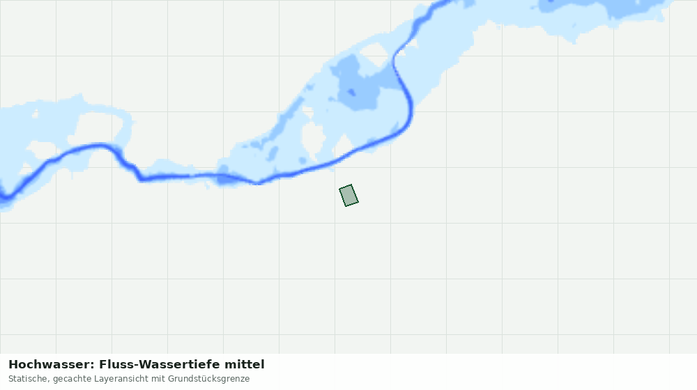 Statische Kartenansicht: Hochwasser: Fluss-Wassertiefe mittel