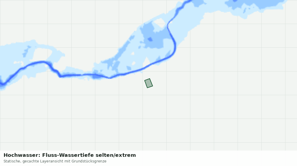 Statische Kartenansicht: Hochwasser: Fluss-Wassertiefe selten/extrem