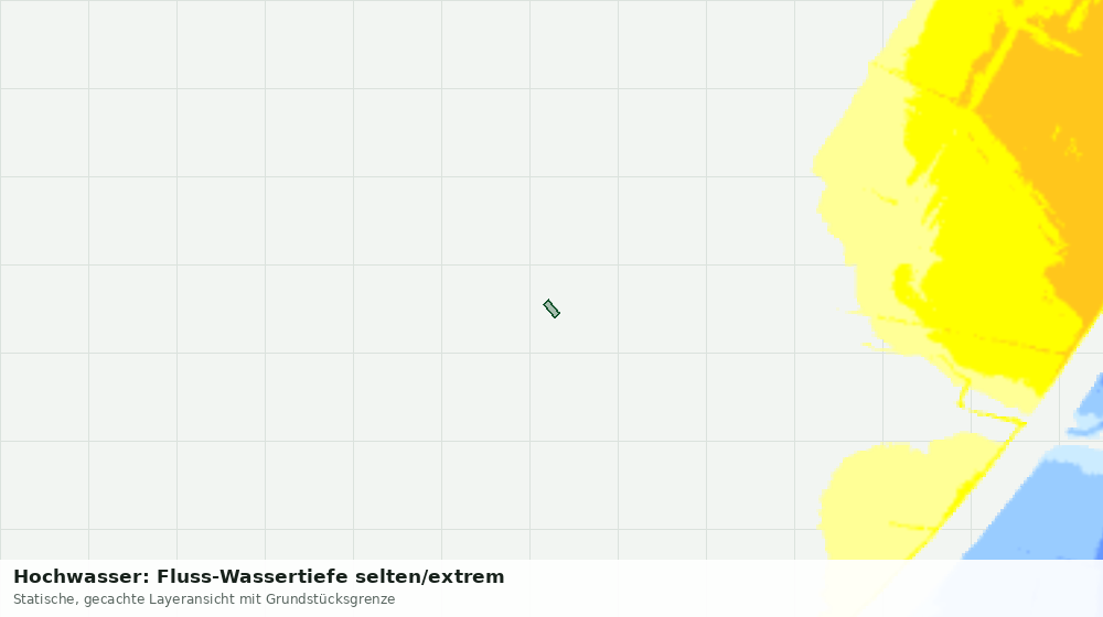 Statische Kartenansicht: Hochwasser: Fluss-Wassertiefe selten/extrem