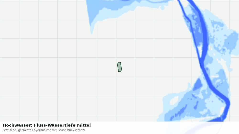 Statische Kartenansicht: Hochwasser: Fluss-Wassertiefe mittel