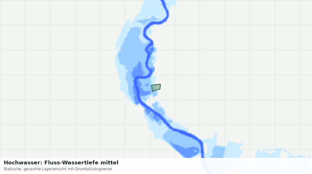 Statische Kartenansicht: Hochwasser: Fluss-Wassertiefe mittel