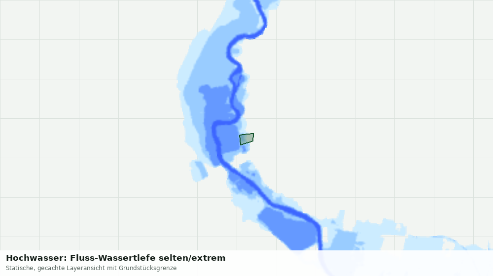 Statische Kartenansicht: Hochwasser: Fluss-Wassertiefe selten/extrem