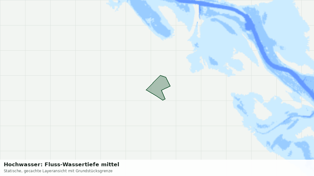 Statische Kartenansicht: Hochwasser: Fluss-Wassertiefe mittel
