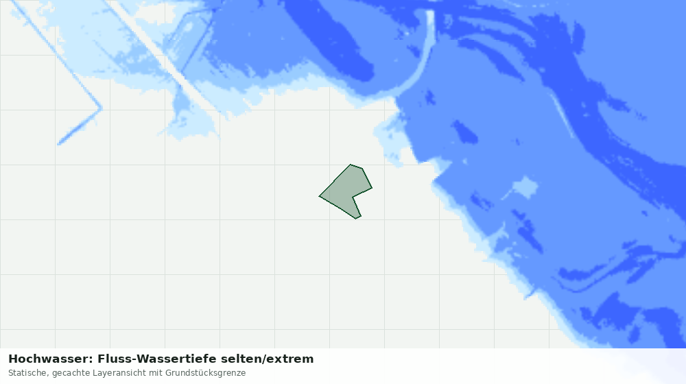 Statische Kartenansicht: Hochwasser: Fluss-Wassertiefe selten/extrem