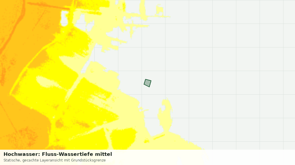 Statische Kartenansicht: Hochwasser: Fluss-Wassertiefe mittel
