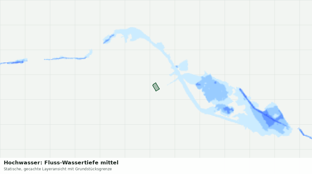 Statische Kartenansicht: Hochwasser: Fluss-Wassertiefe mittel