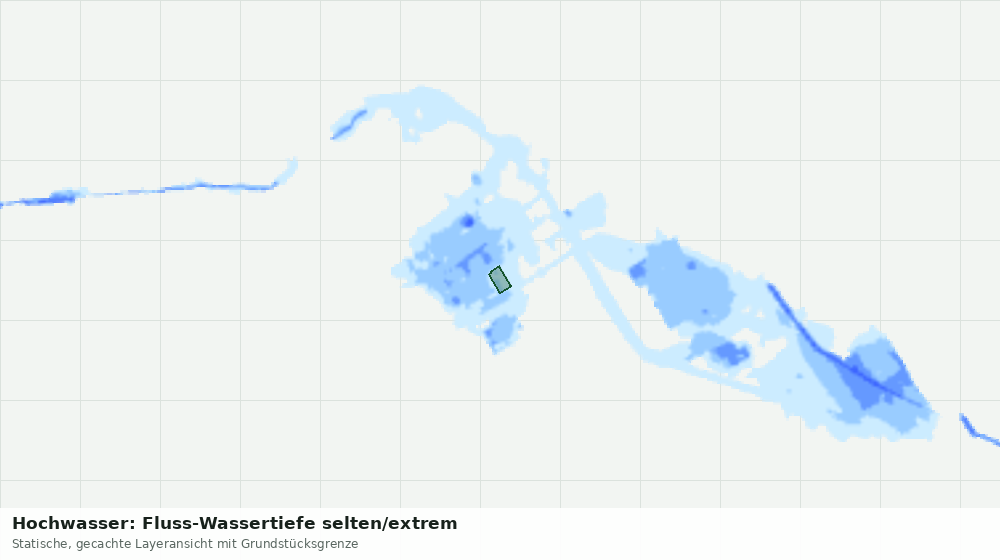 Statische Kartenansicht: Hochwasser: Fluss-Wassertiefe selten/extrem