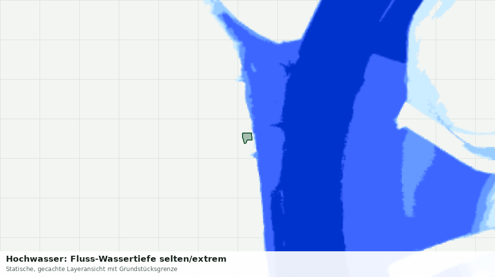 Statische Kartenansicht: Hochwasser: Fluss-Wassertiefe selten/extrem
