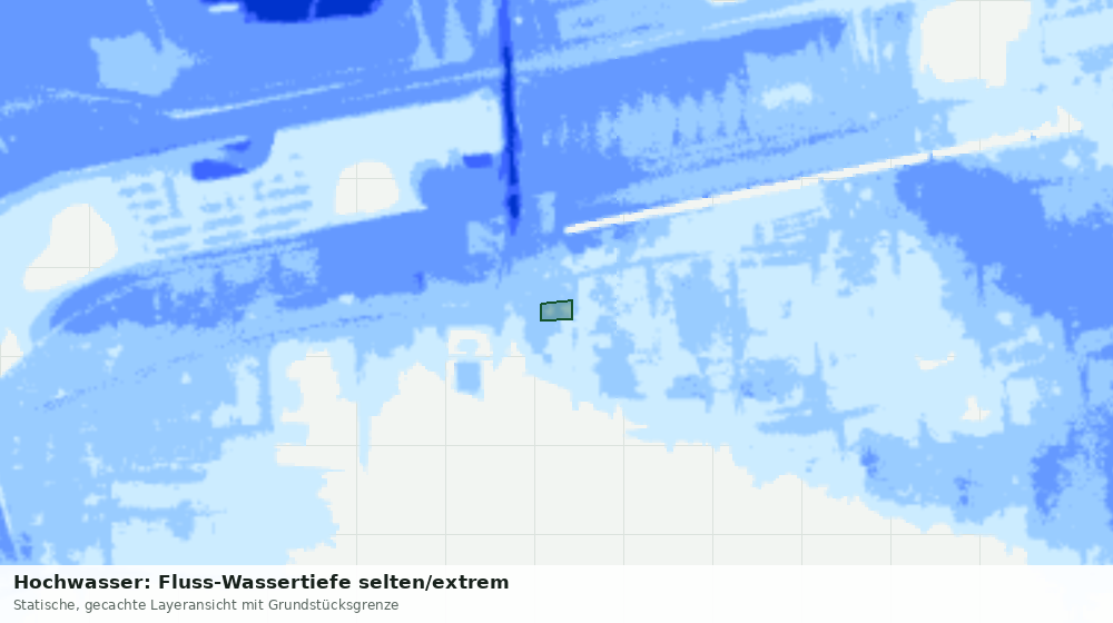 Statische Kartenansicht: Hochwasser: Fluss-Wassertiefe selten/extrem