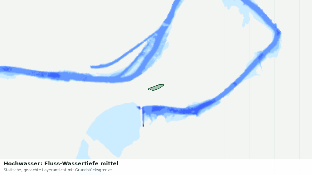 Statische Kartenansicht: Hochwasser: Fluss-Wassertiefe mittel