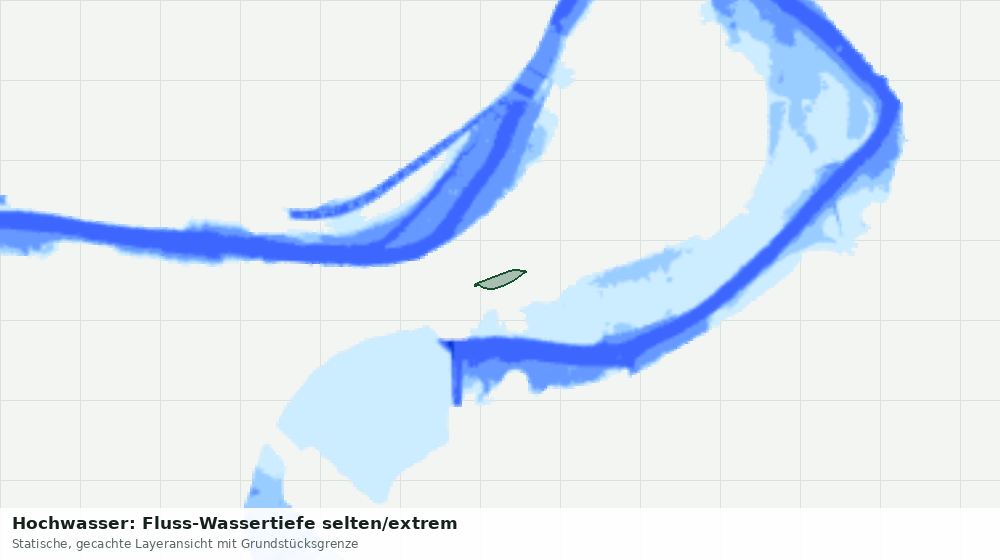 Statische Kartenansicht: Hochwasser: Fluss-Wassertiefe selten/extrem