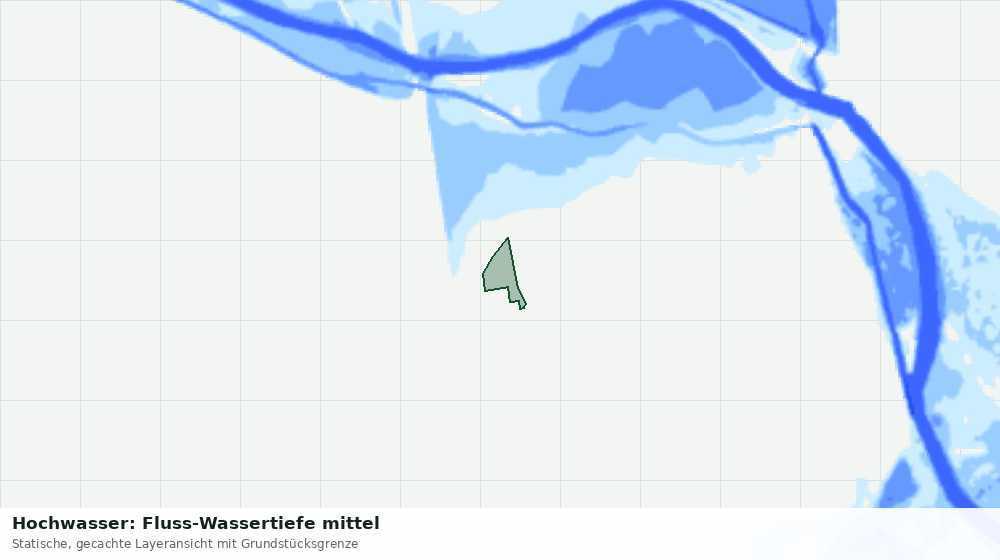 Statische Kartenansicht: Hochwasser: Fluss-Wassertiefe mittel