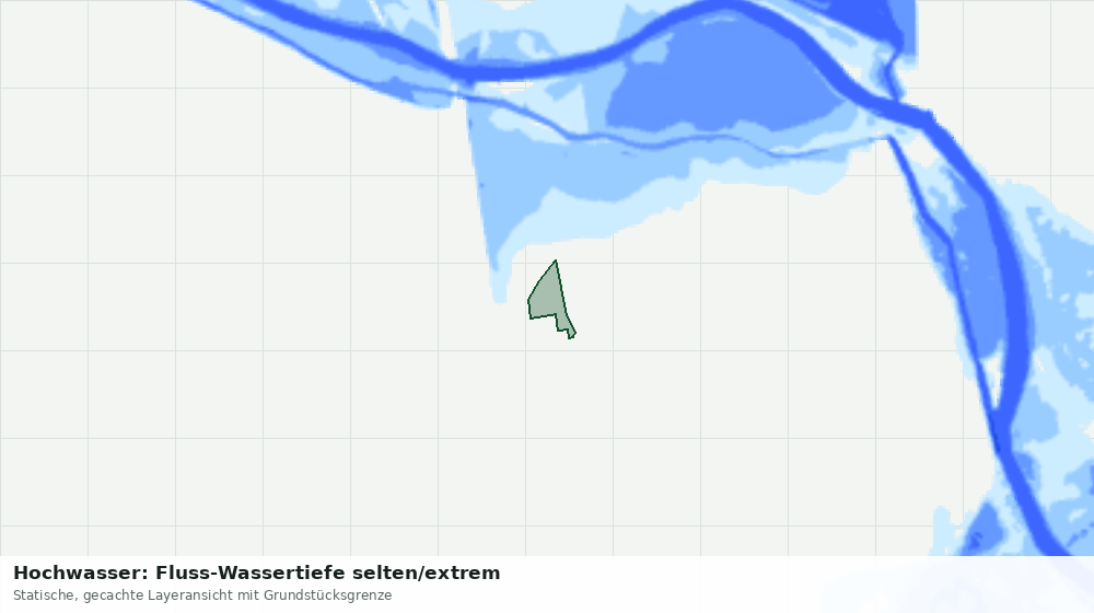 Statische Kartenansicht: Hochwasser: Fluss-Wassertiefe selten/extrem