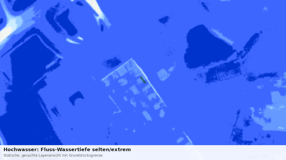 Statische Kartenansicht: Hochwasser: Fluss-Wassertiefe selten/extrem