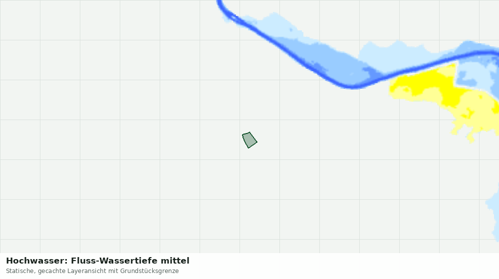 Statische Kartenansicht: Hochwasser: Fluss-Wassertiefe mittel