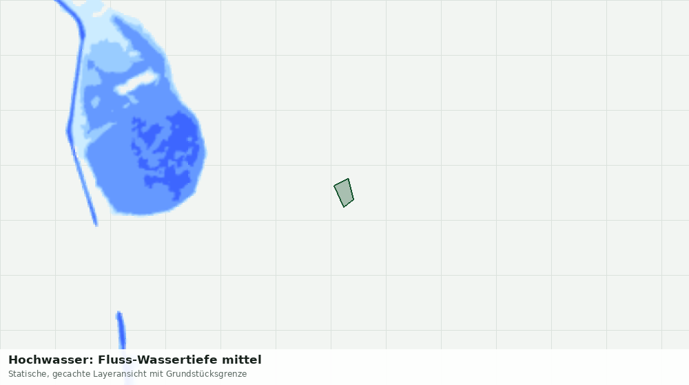 Statische Kartenansicht: Hochwasser: Fluss-Wassertiefe mittel