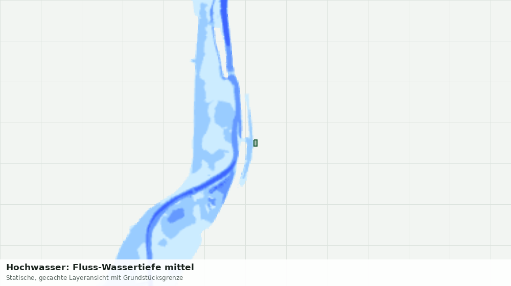 Statische Kartenansicht: Hochwasser: Fluss-Wassertiefe mittel