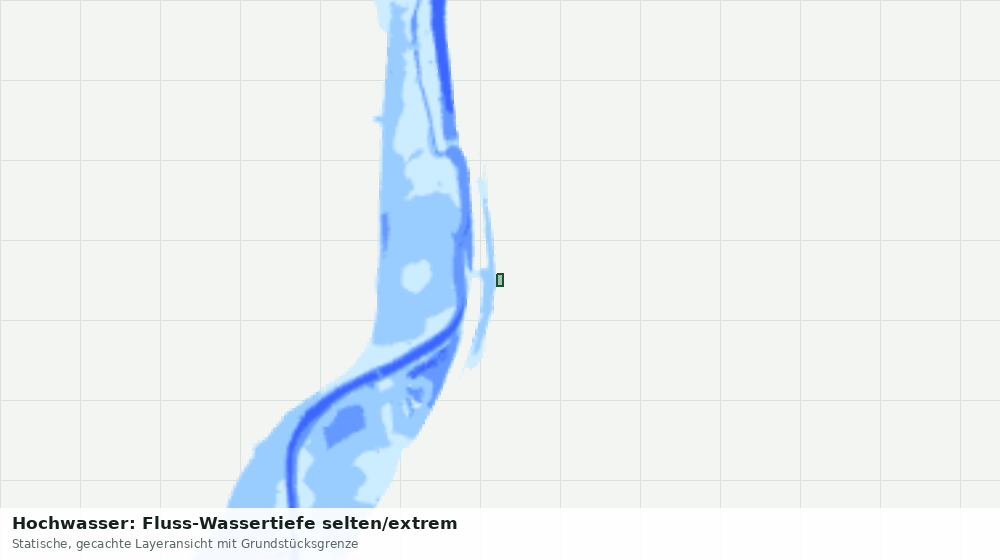 Statische Kartenansicht: Hochwasser: Fluss-Wassertiefe selten/extrem