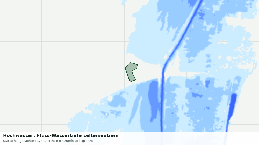 Statische Kartenansicht: Hochwasser: Fluss-Wassertiefe selten/extrem