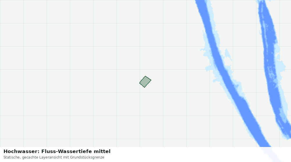 Statische Kartenansicht: Hochwasser: Fluss-Wassertiefe mittel