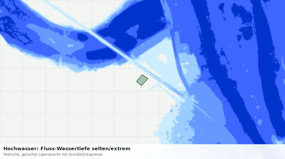 Statische Kartenansicht: Hochwasser: Fluss-Wassertiefe selten/extrem