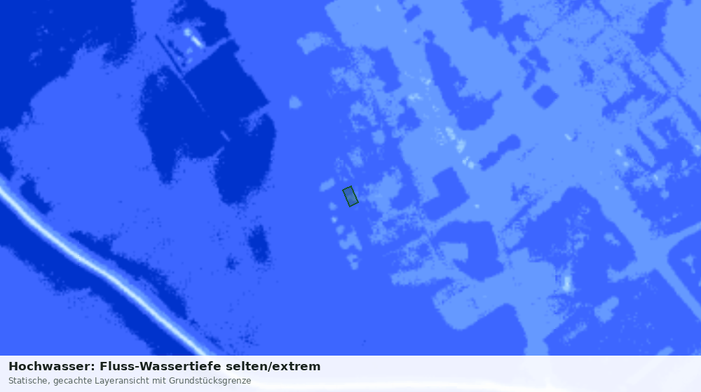Statische Kartenansicht: Hochwasser: Fluss-Wassertiefe selten/extrem