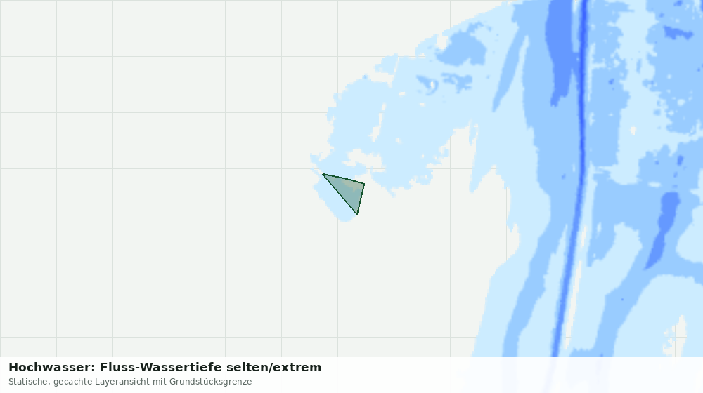 Statische Kartenansicht: Hochwasser: Fluss-Wassertiefe selten/extrem